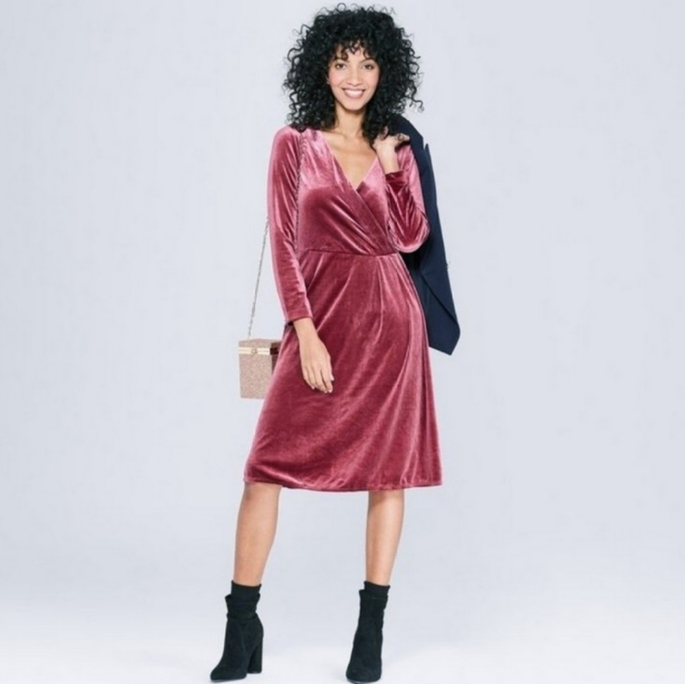 Velvet Wrap Dress